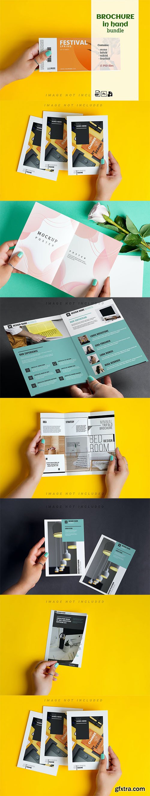 Brochure Mockup in Hand Kit