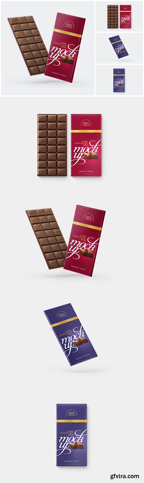 Chocolate Bar Mockup Set