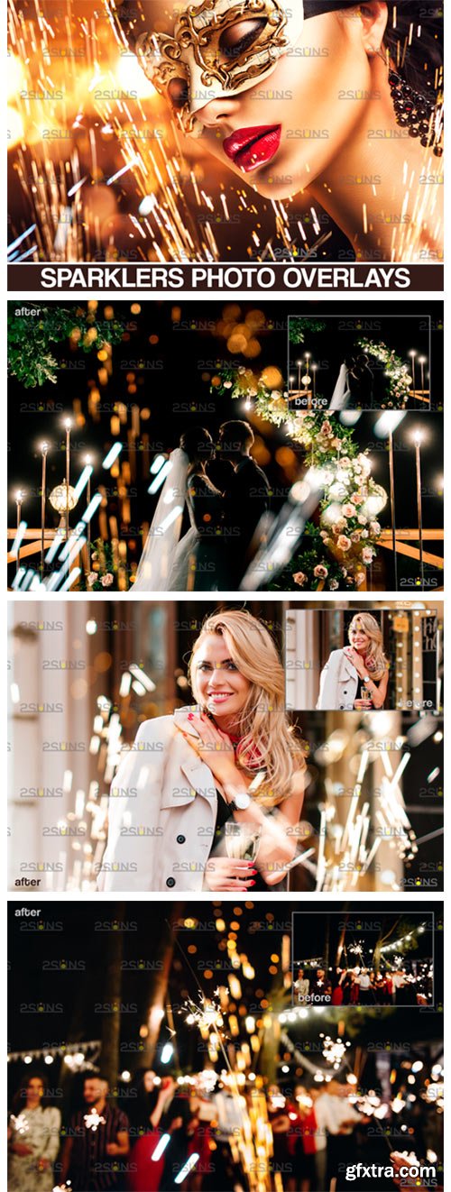 Wedding Sparkler Overlay &amp; Photoshop 8554950