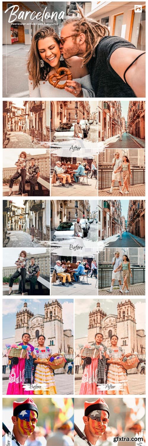 10 Barcelona Photoshop Action 8757474