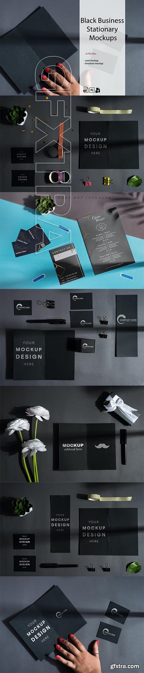 Black Business Stationary Mockups