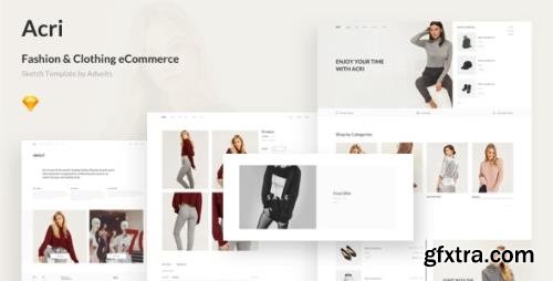 ThemeForest - Acri v1.0.0 - Fashion & Clothing eCommerce Sketch Template - 25543497