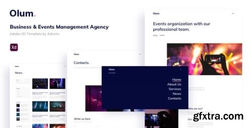 ThemeForest - Olum v1.0.0 - Business & Events Management Agency Adobe XD Template - 27939914