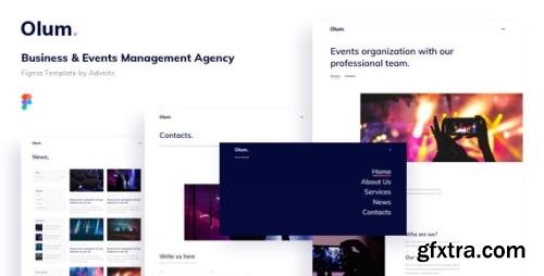 ThemeForest - Olum v1.0.0 - Business & Events Management Agency Figma Template - 28066389