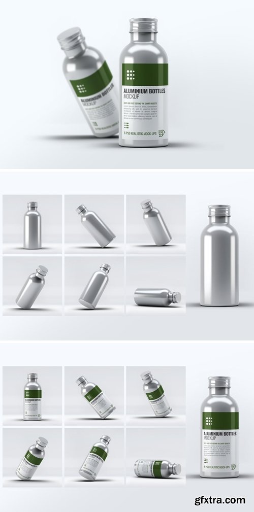 Aluminium Bottles Mock-Up