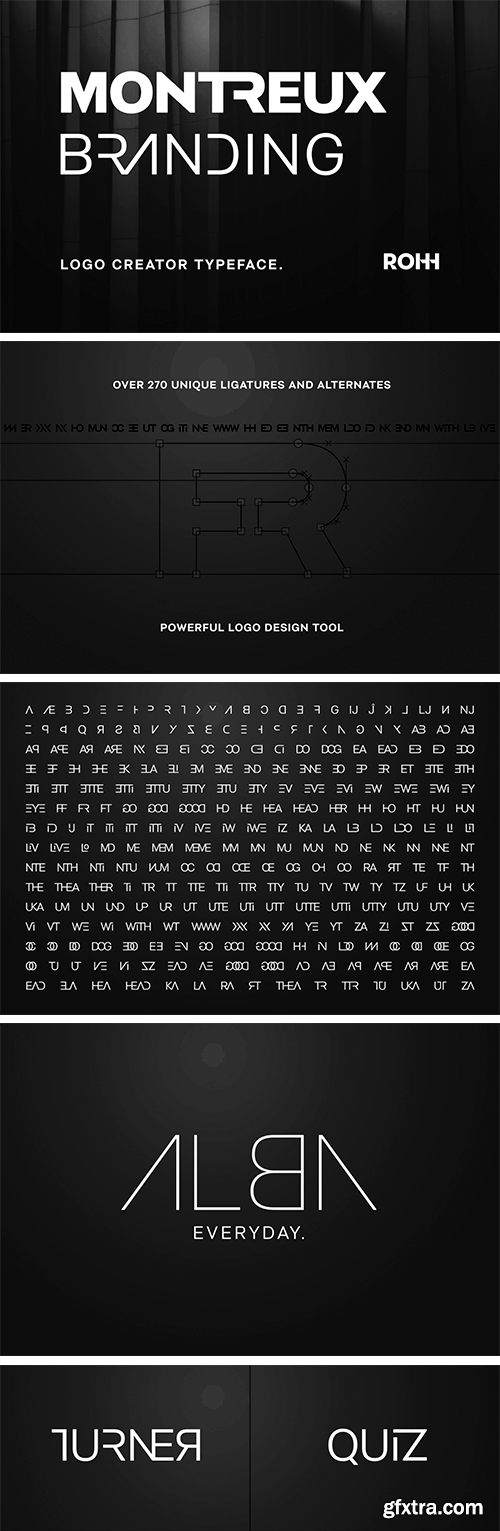 Montreux Branding - Logo Creator Typeface