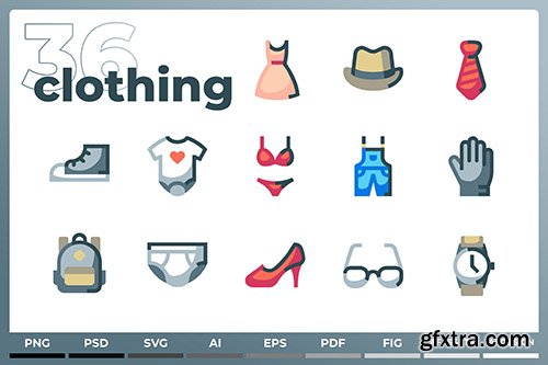 Clothes & Accessories Icons - Iconez 