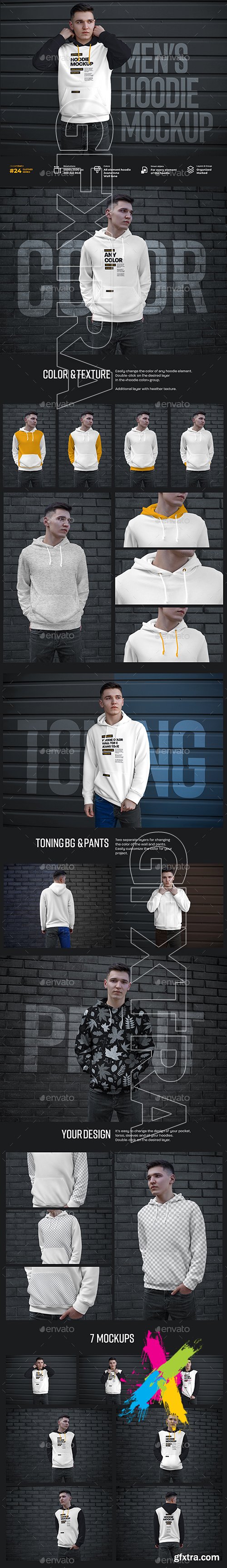 GraphicRiver - 7 Mockups Hoodie on the Man. Urban Style 30321874