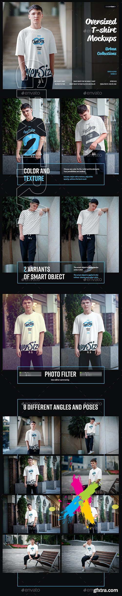 GraphicRiver - 8 Oversized T-shirt Mockup. Urban Style 30379545