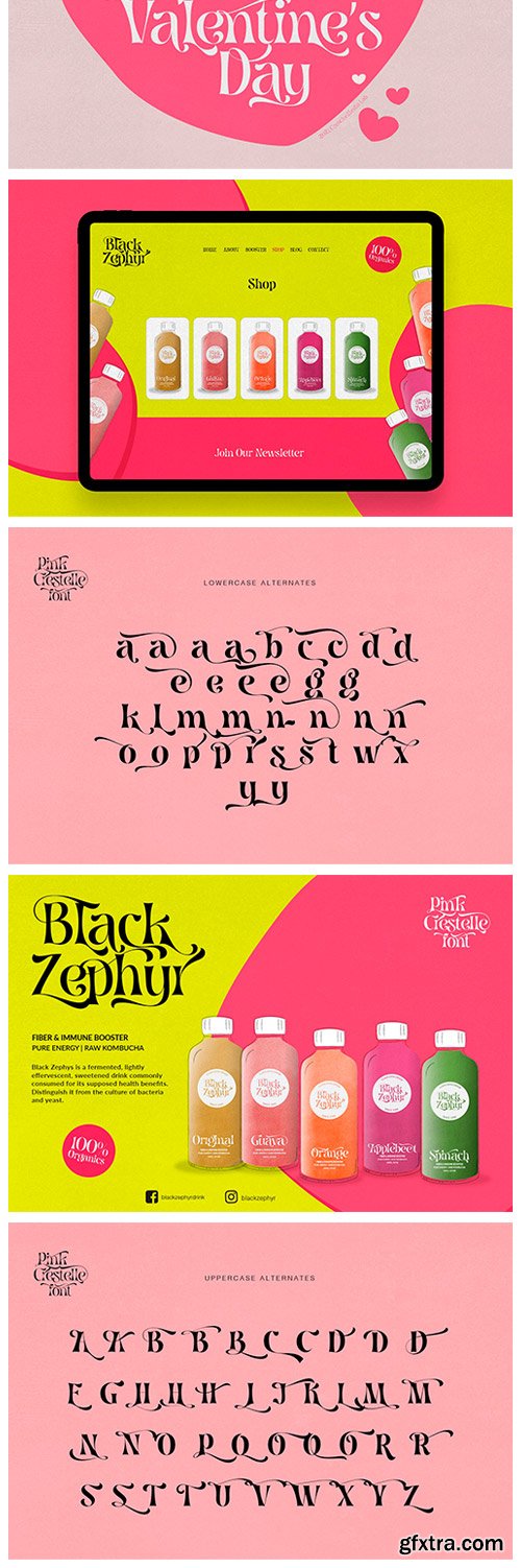 FontBundles - Pink Crestelle - Fancy &amp; Playful Font 1199558