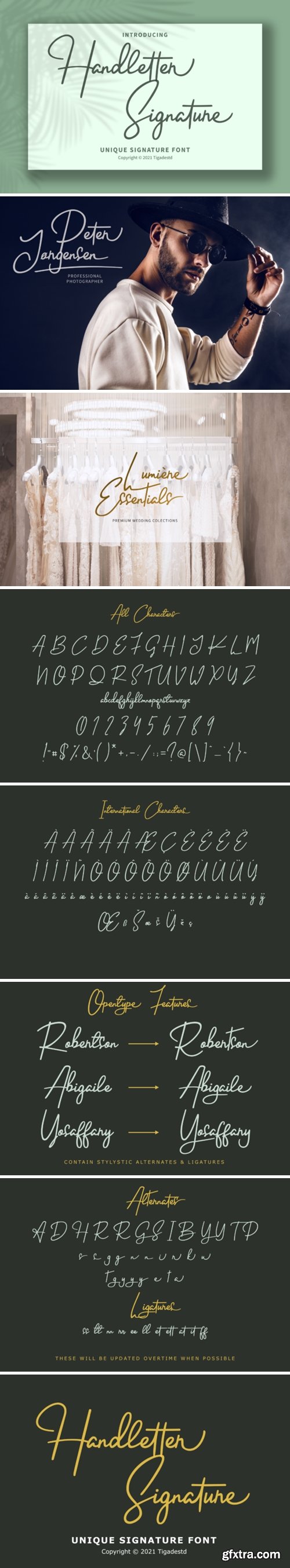 Handletter Signature Font