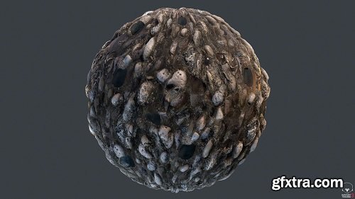 Round Stone Beach Ground - PBR Material