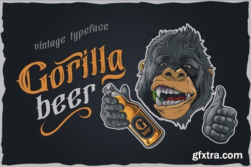 Gorilla beer - gothic typeface