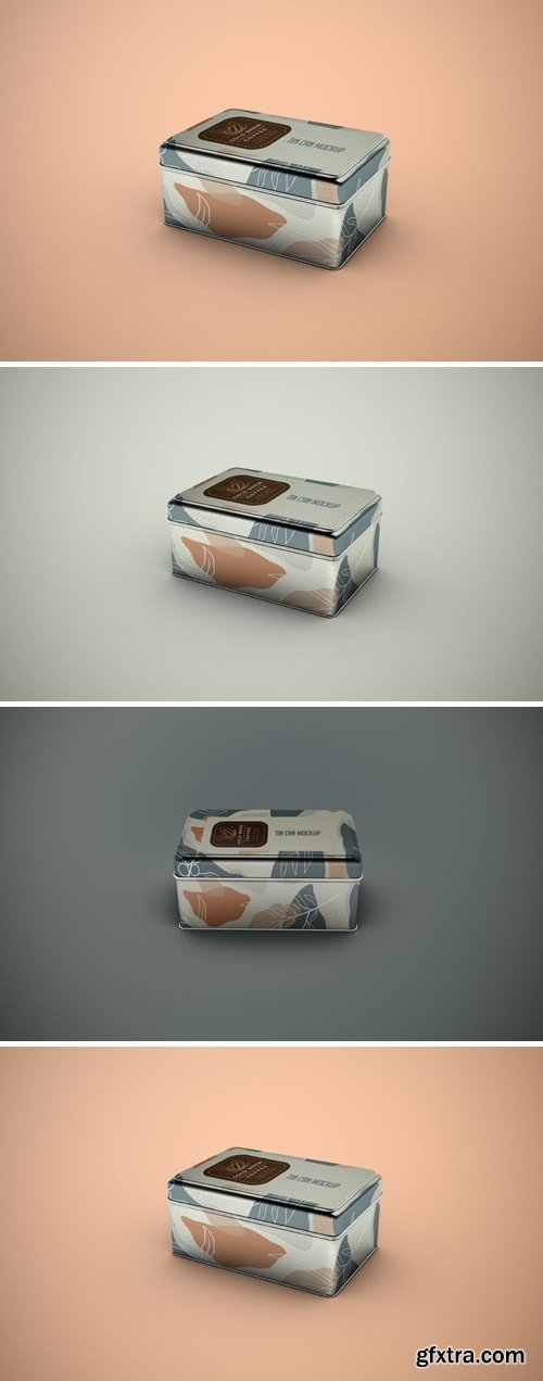 Metallic Box Mockup