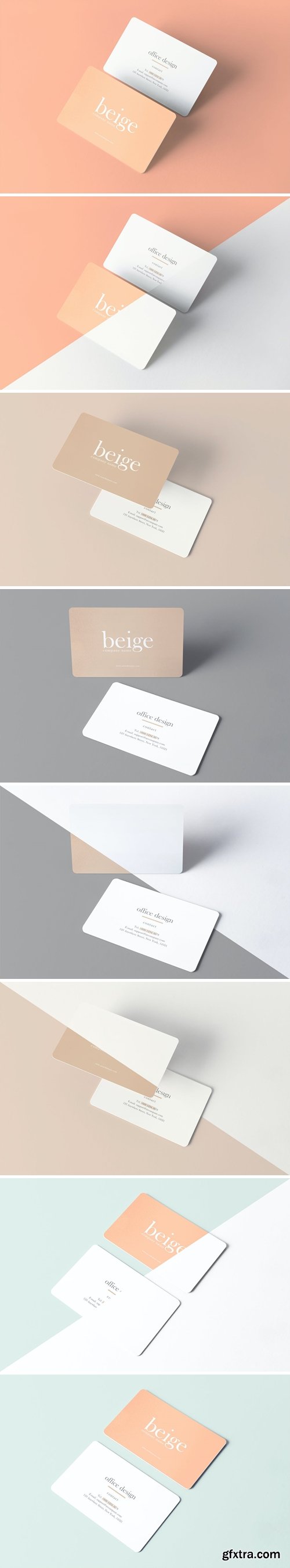 Rounded Business Card Mockup