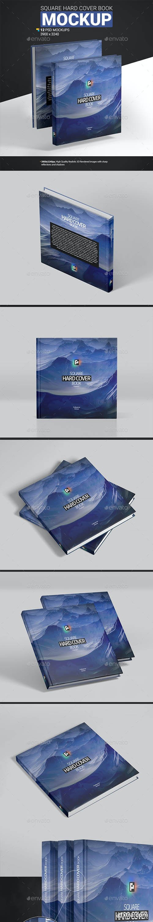 GraphicRiver - Square Hard Cover Book Mockup 30662468