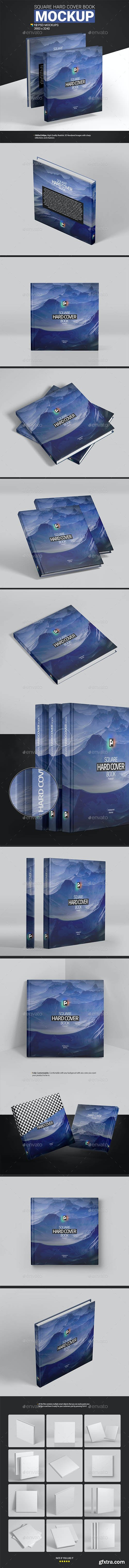 GraphicRiver - Square Hard Cover Book Mockup 30662468