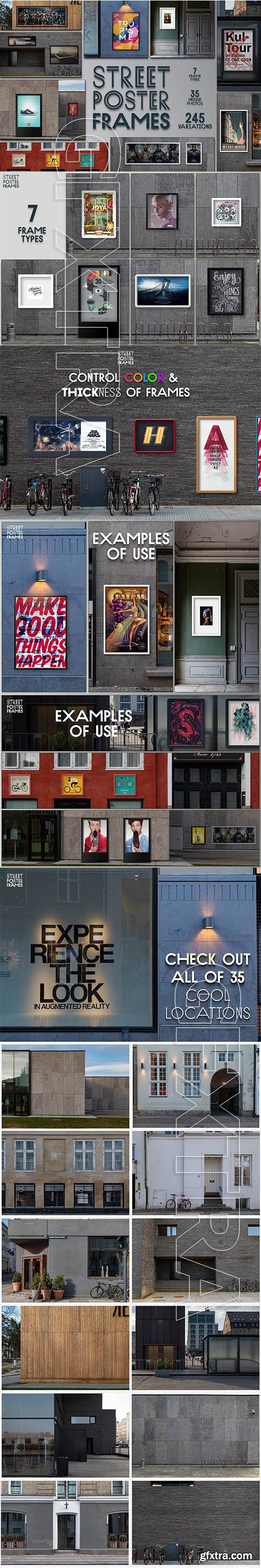 CreativeMarket - Street Poster Frames - 35 mockups 3362780