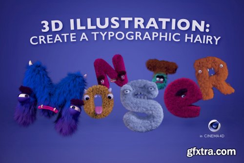  3D Illustration: Create a Typographic 3D hairy monster in Cinema 4D