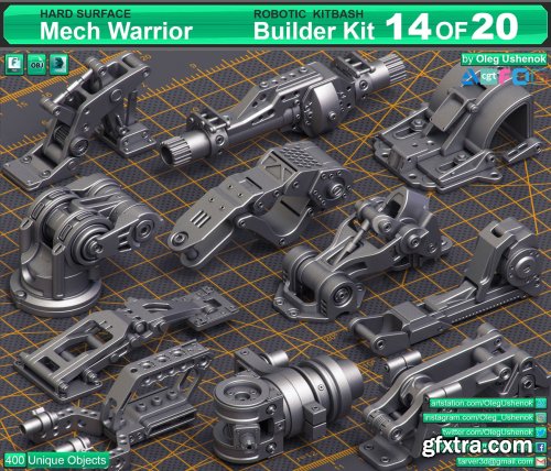 ArtStation - Mega Pack Sci-Fi Hard Surface KITBASH 400 DETAILS