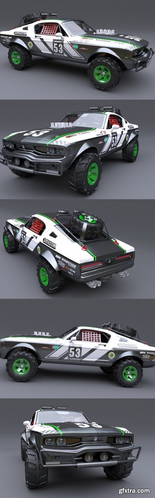 Baha 770 Rally Car 3D Model