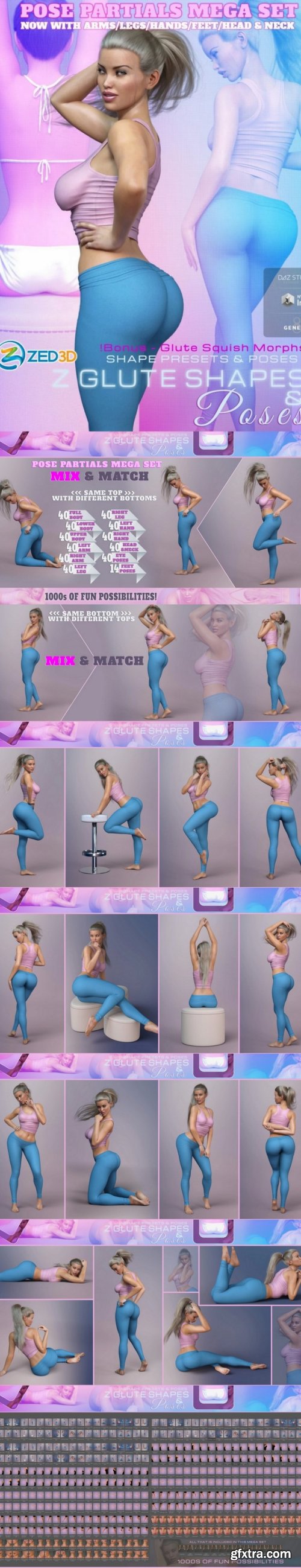 Z Glute Shapes Pose Partials Mega Set