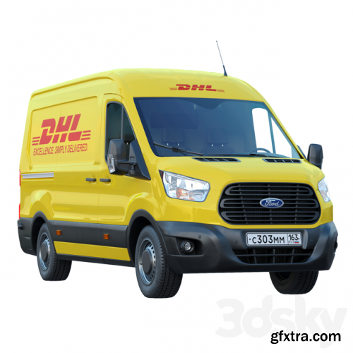 Ford Transit DHL 3D Model