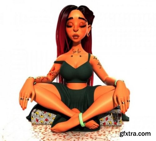 Girl meditates 