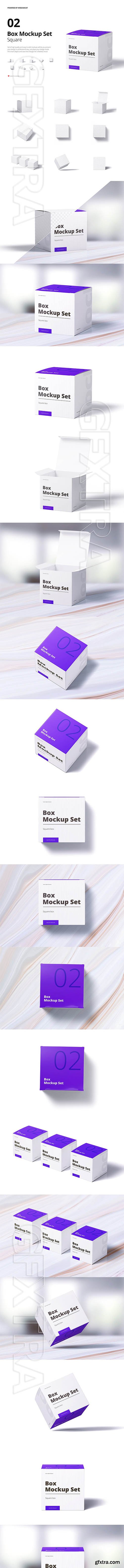 CreativeMarket - Box Mockup Set 02: Square 4266133