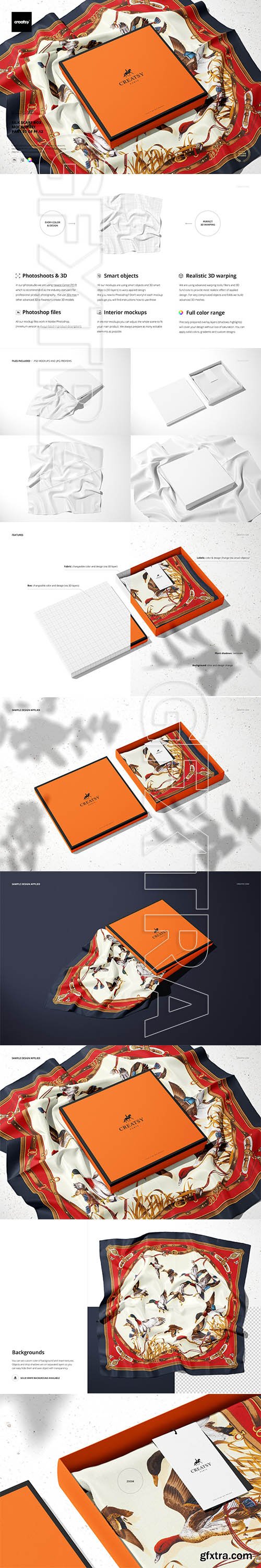 CreativeMarket - Silk Scarf Box Mockup Set 07/FFv.12 4709277