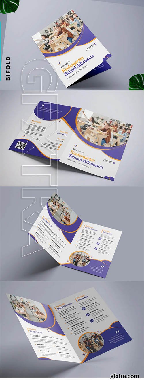 Bifold Brochure Kindergarten School & Education