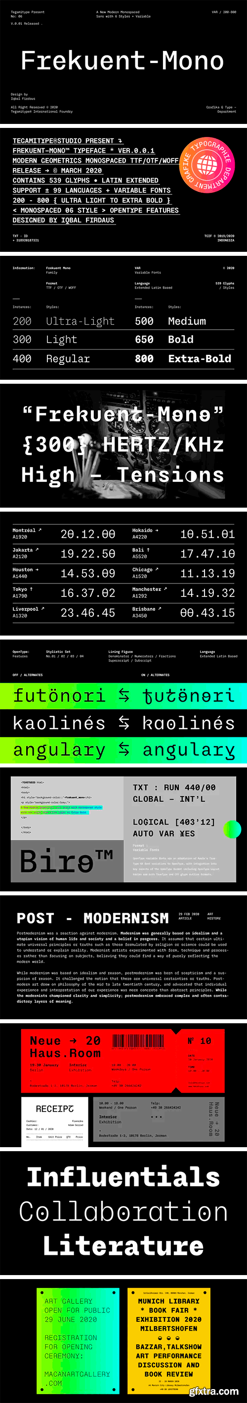 TG Frekuent Mono Font Family