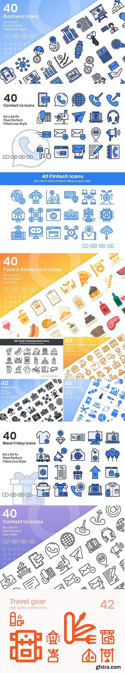 Mix collection of vector icons vol 6