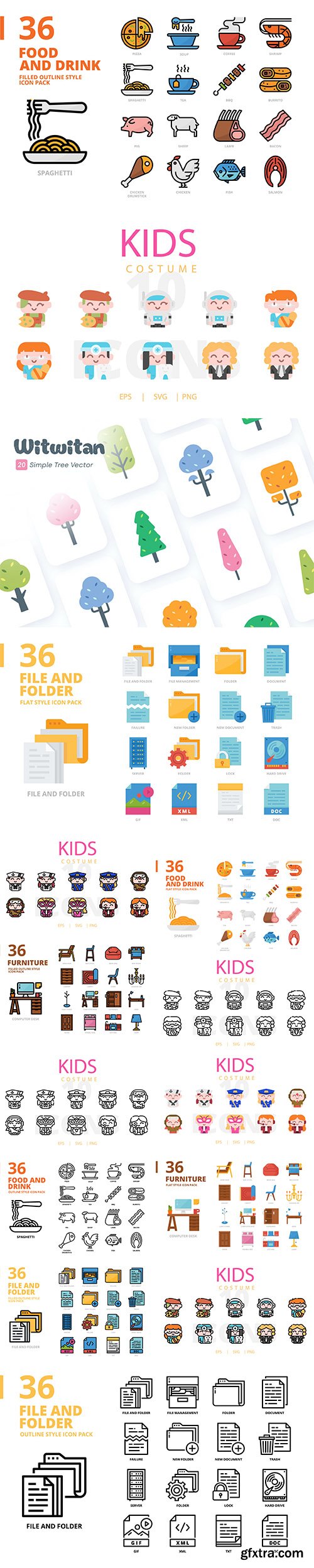 Mix collection of vector icons vol 4