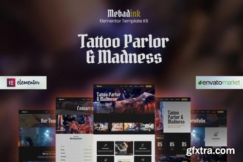 ThemeForest - Mebadink v1.0.0 - Tattoo & Piercing Studio Elementor Template Kit - 29731340