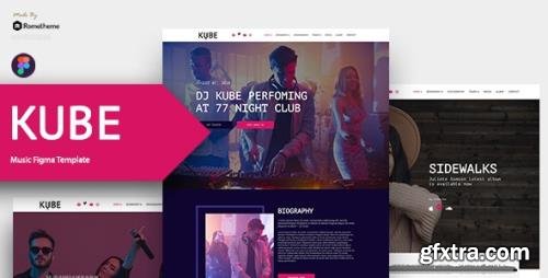 ThemeForest - Kube v1.0 - Music, Band, Dj Figma Template - 30816943