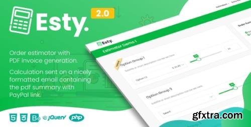 CodeCanyon - Esty v2.0 - Order Estimator and PDF Summary Generator - 27661239