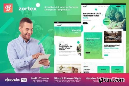 ThemeForest - Zortex v1.0.1 - Broadband & Internet Services Elementor Template Kit - 29453113