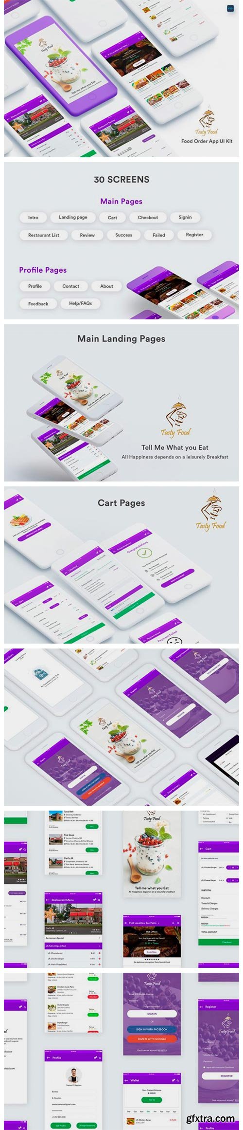 Online Food Order Mobile App UI Kit 9068977