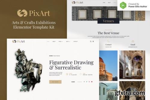 ThemeForest - Pixart v1.0.0 - Arts & Crafts Exhibition Elementor Template Kit - 30969283