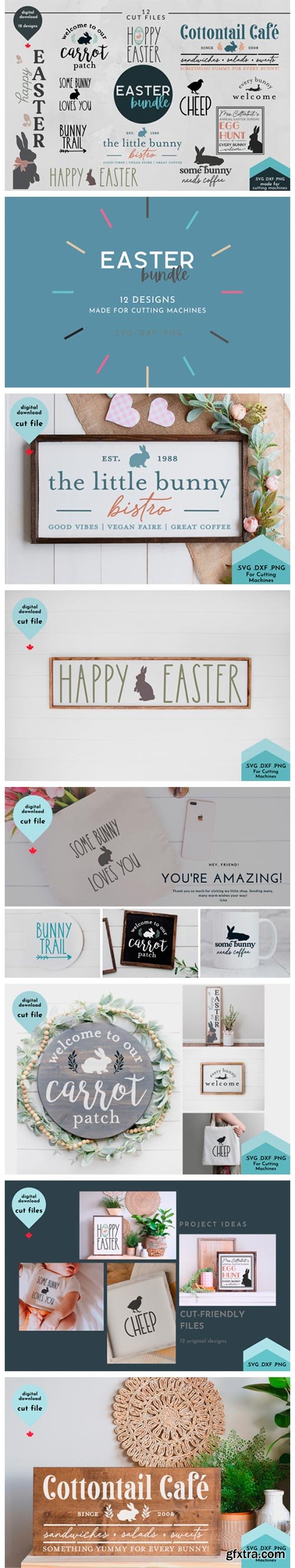 Easter Bundle - 12 Spring Cut Files 8561785