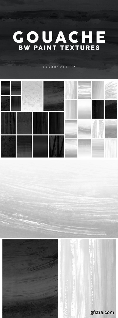 Black & White Gouache Textures