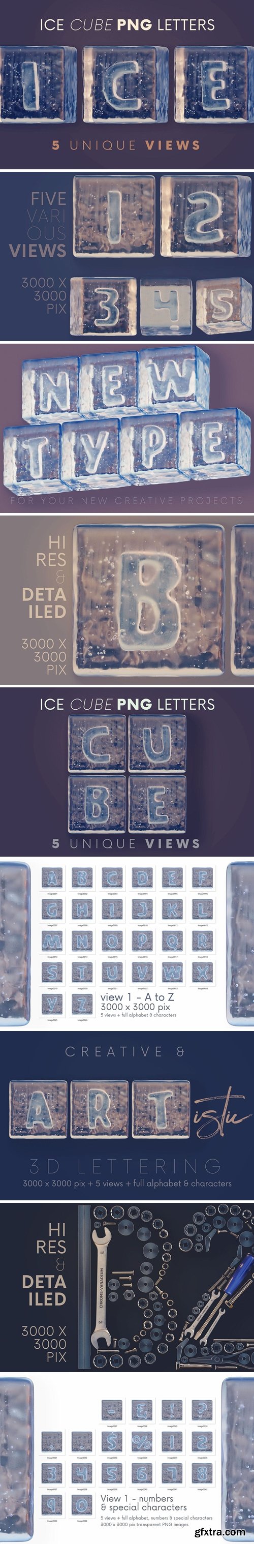 Ice Cubes - 3D Lettering