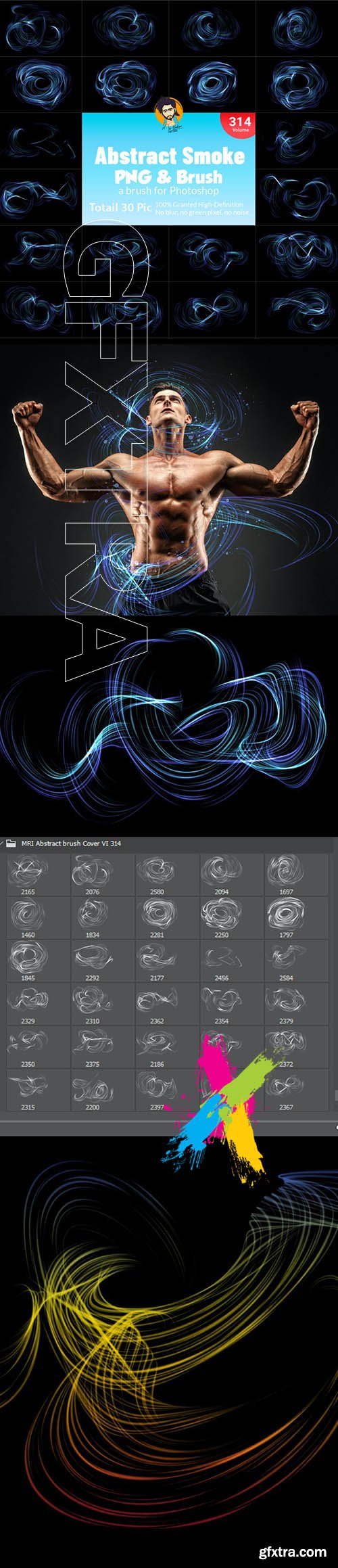 GraphicRiver - Abstract Smoke Brush and PNG Shape 30253433