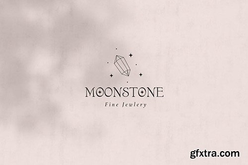 Moonstone Pre-Made Brand Logo Design. Crystal Logo 