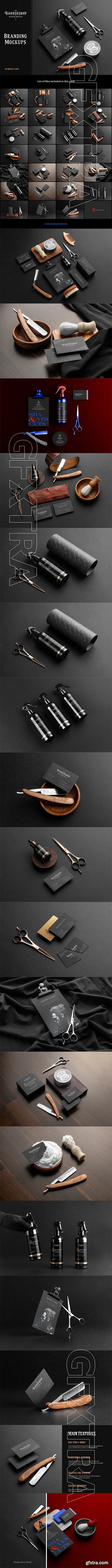 CreativeMarket - Barbershop Branding Mockups 5911550