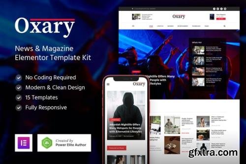 ThemeForest - Oxary v1.0.0 - News & Magazine Elementor Template Kit - 30972180