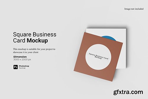 Square Business Card Mockup