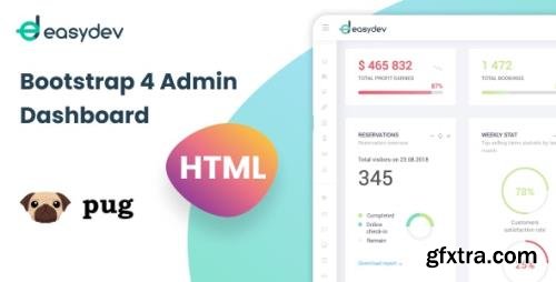 ThemeForest - EasyDev v1.0 - HTML(Pug) Bootstrap 4 Admin & Dashboard Template (Update: 14 January 21) - 24492795