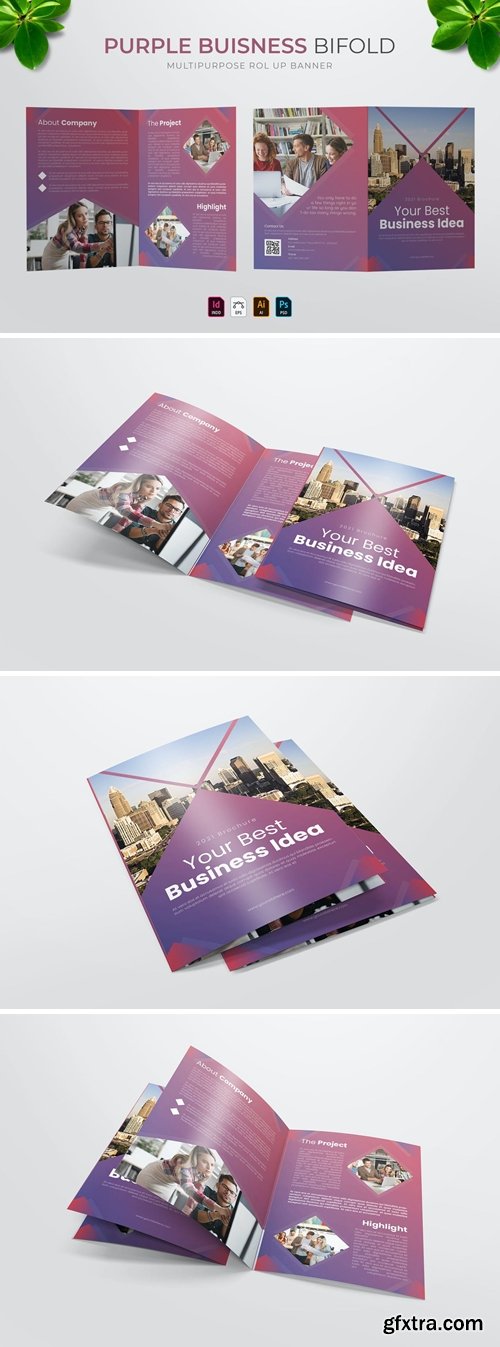 Purple Business | Bifold Brochure